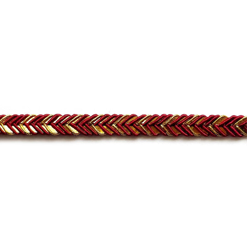 Maroon & Golden Color Braided Lace - 9mtrs for Fancy Suit, Decorative Saree and Dupatta, Luxury Lehnga