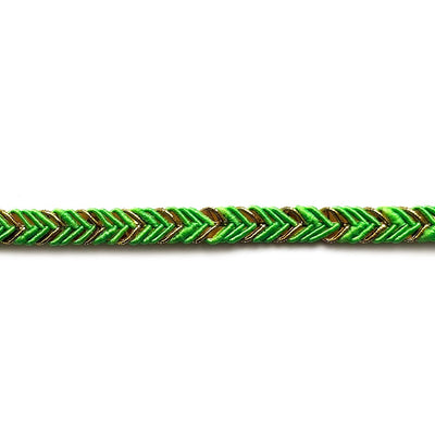 Parrot Green & Golden Color Braided Lace - 9mtrs for Fancy Suit, Decorative Saree and Dupatta, Luxury Lehnga