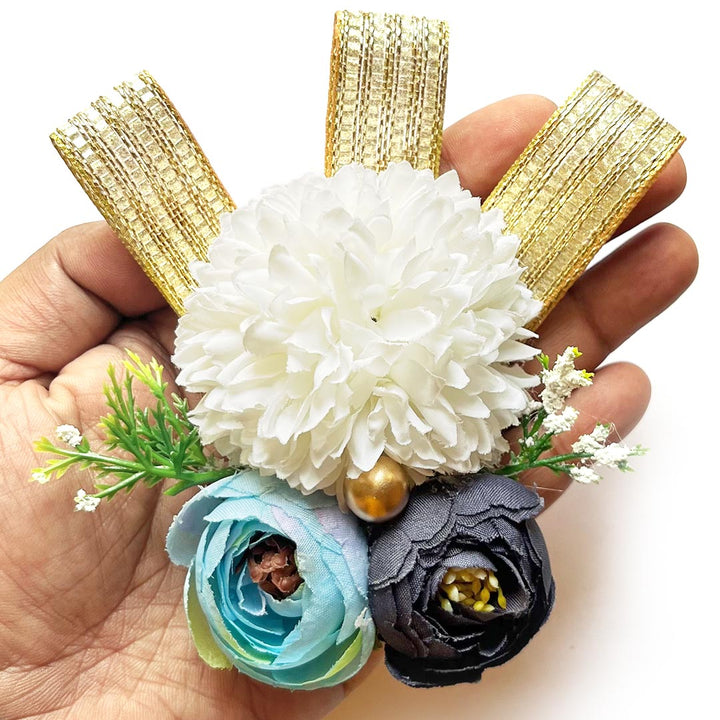 Carnations & Peonies Flower Bunch Pack Of 4 for Trousseau Gift & Hamper Packaging, Wedding & Festive Decoration