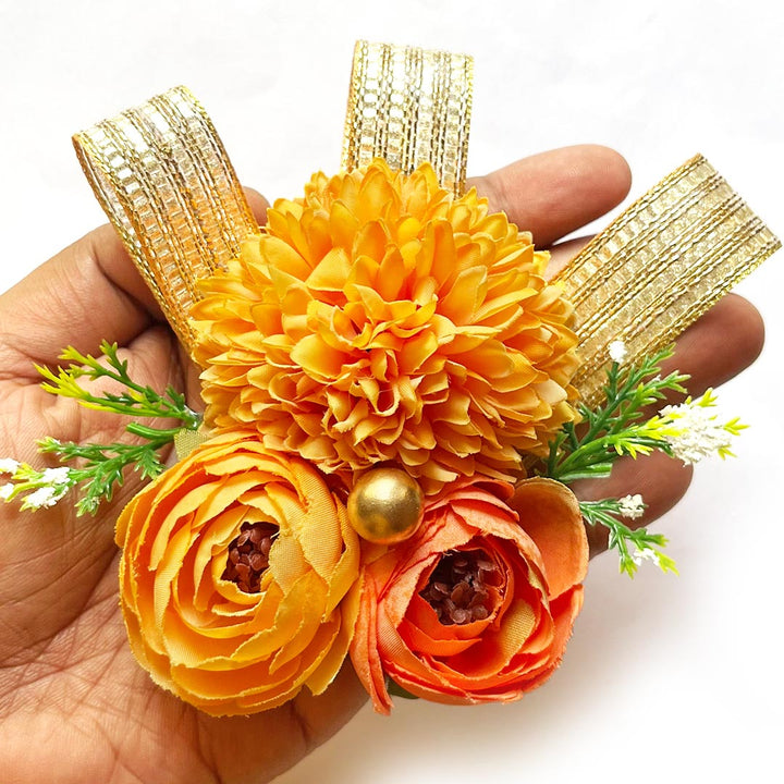 Carnations & Peonies Flower Bunch Pack Of 4 for Trousseau Gift & Hamper Packaging, Wedding & Festive Decoration