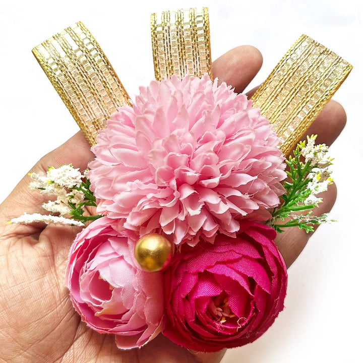 Carnations & Peonies Flower Bunch Pack Of 4 for Trousseau Gift & Hamper Packaging, Wedding & Festive Decoration