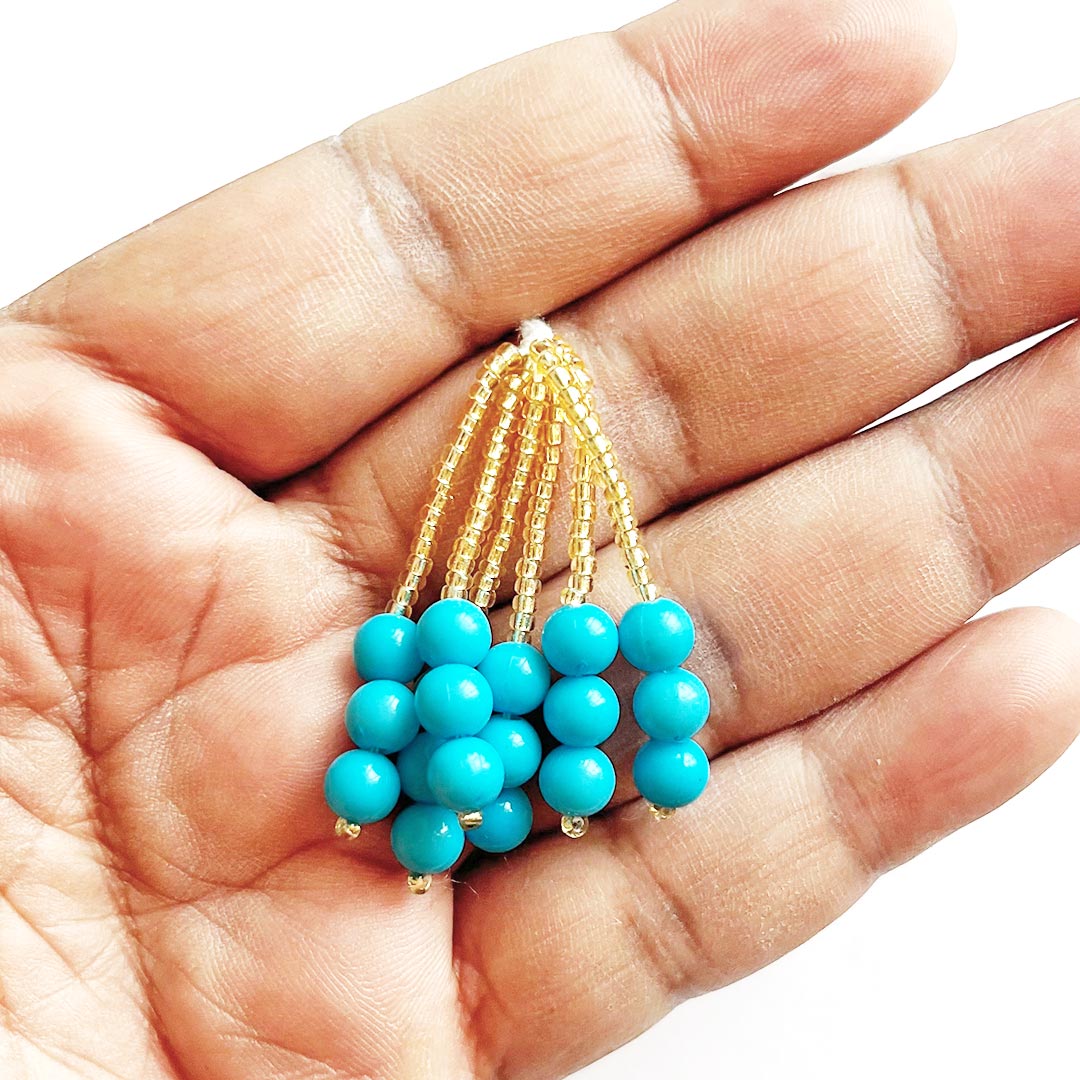 Beads with Cutdana Tassel Pack Of 20 for For Diy art & Craft Decorations