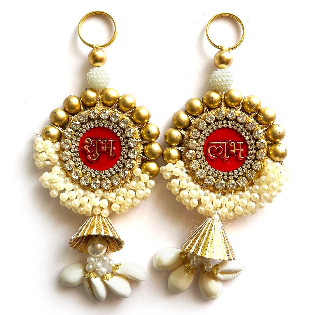 Shubh Labh Kaudi Hanging Pair For Home Decoration & Festive D2