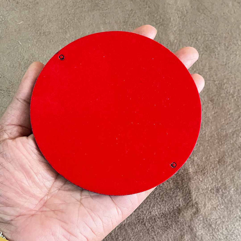 4 Inch Red Color Velvet Plates For DIY