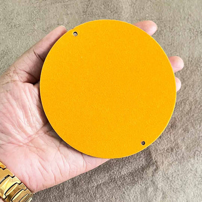 4 Inch Yellow Color Velvet Plates For DIY