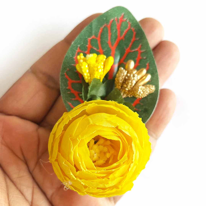 Single Peony with Green Leaf Bunch – Pack of 12 | Trousseau Gift & Hamper Packaging, Wedding & Festive Decoration