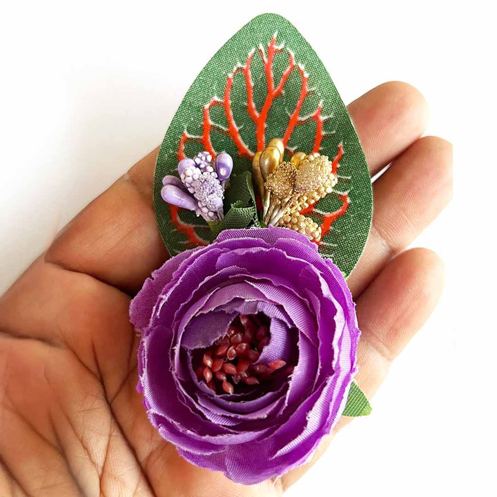 Single Peony with Green Leaf Bunch – Pack of 12 | Trousseau Gift & Hamper Packaging, Wedding & Festive Decoration