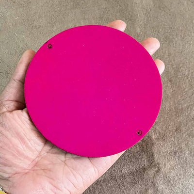 4 Inch Rani Pink Color Velvet Plates For DIY