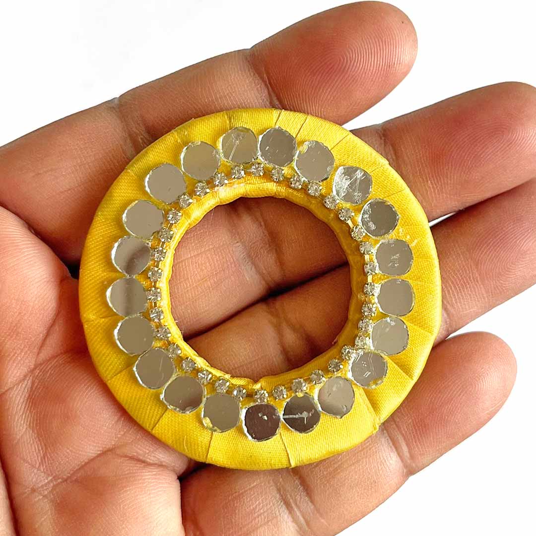 2 Inch Mirror Ring Plate – Pack of 10 | Perfect for Wedding & Festive Decoration, DIY Art & Crafts