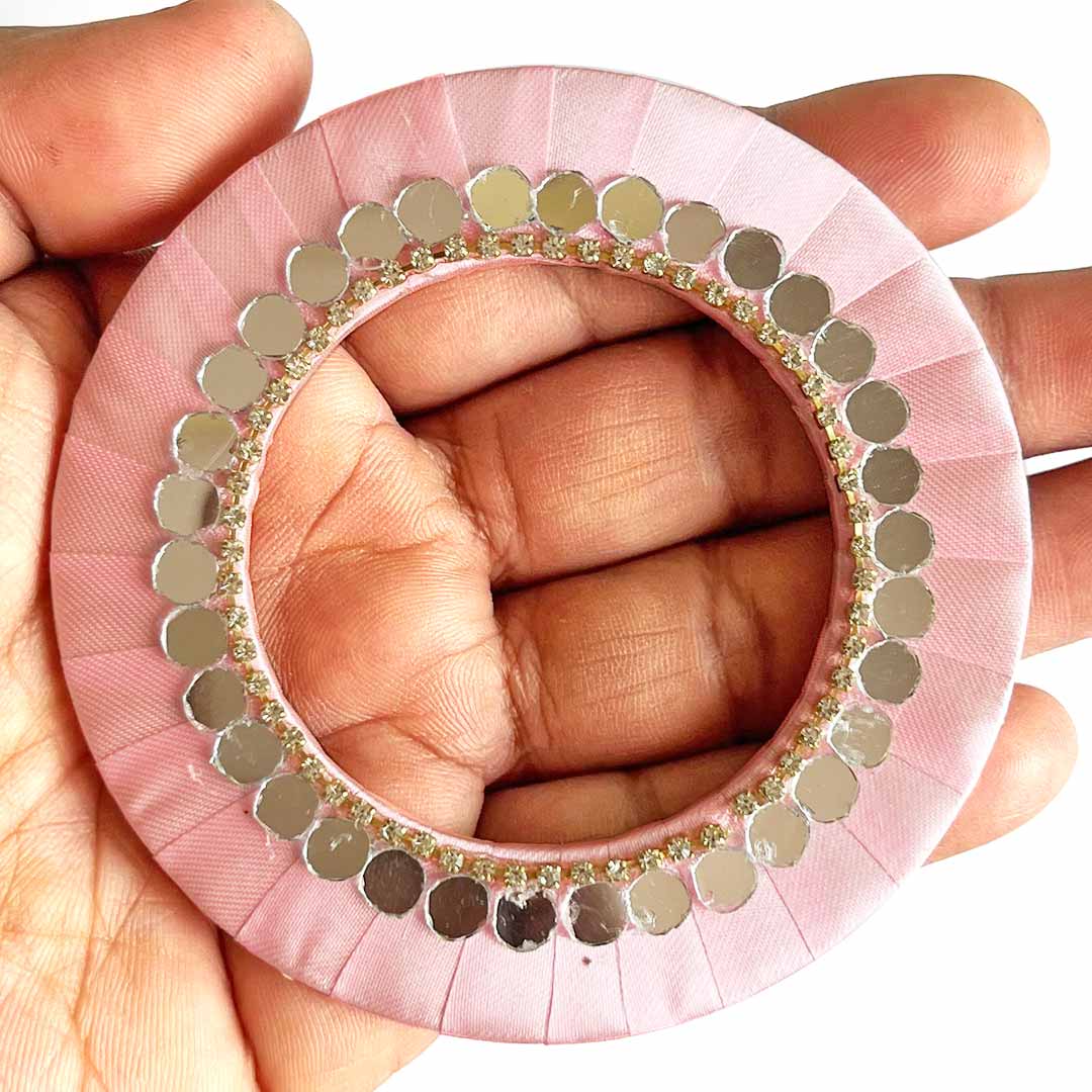4 Inch Mirror Ring Plate – Pack of 10 | Perfect for Wedding & Festive Decoration, DIY Art & Crafts