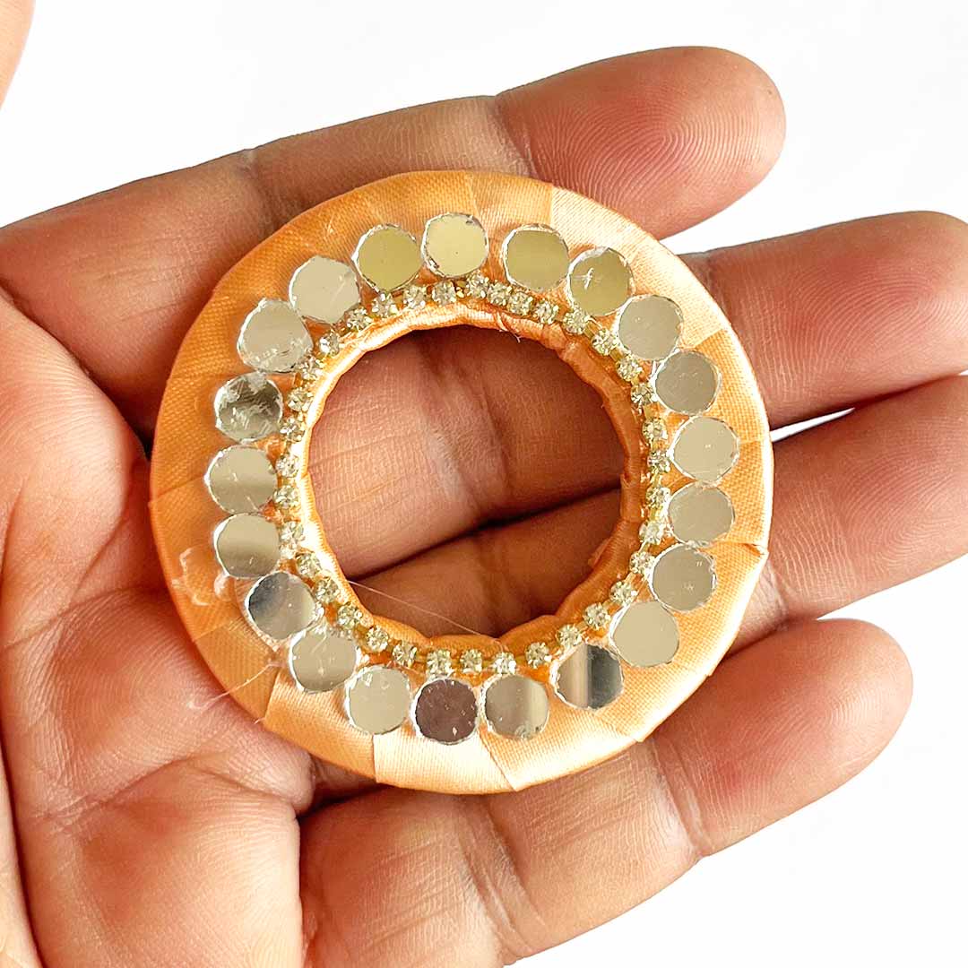 2 Inch Mirror Ring Plate – Pack of 10 | Perfect for Wedding & Festive Decoration, DIY Art & Crafts