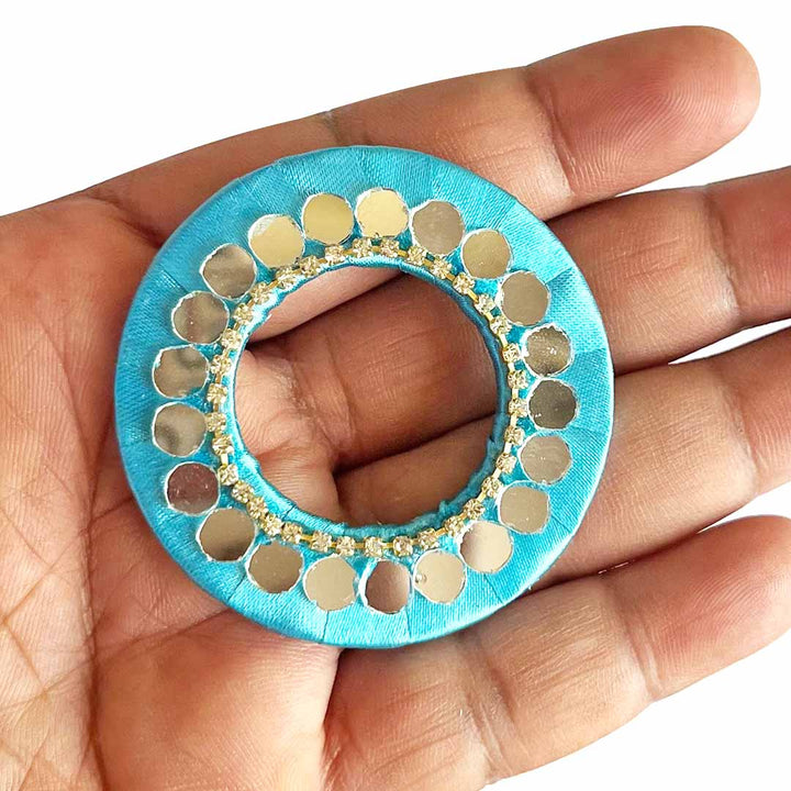 2 Inch Mirror Ring Plate – Pack of 10 | Perfect for Wedding & Festive Decoration, DIY Art & Crafts