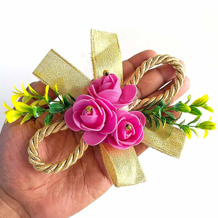 Small Foam Flower Bunch Pack Of 4 for Trousseau & Gift Packaging, Wedding & Festive Decoration