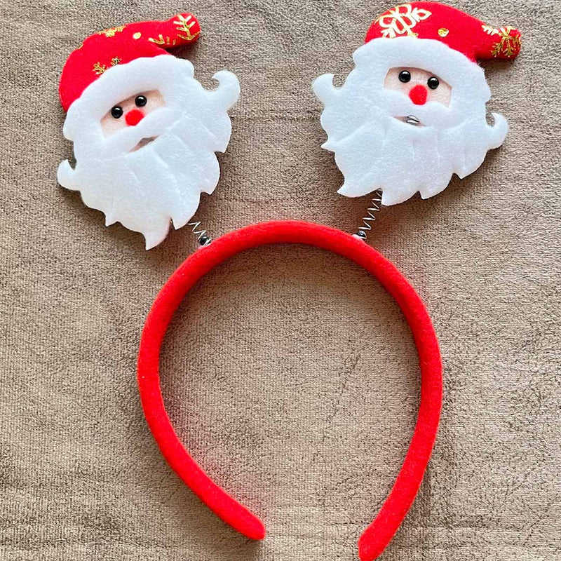 Cute Santa Clause With Springs Head Band For Girls