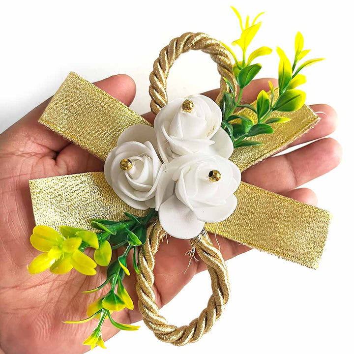 Small Foam Flower Bunch Pack Of 4 for Trousseau & Gift Packaging, Wedding & Festive Decoration