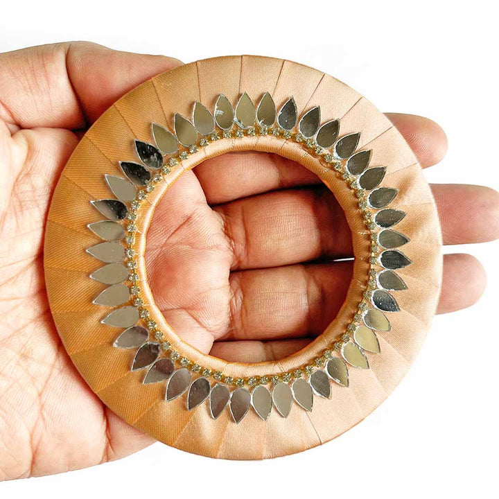 Drop Shape Mirror Ring Plate – Pack of 10 | Perfect for Wedding & Festive Decoration, DIY Art & Crafts