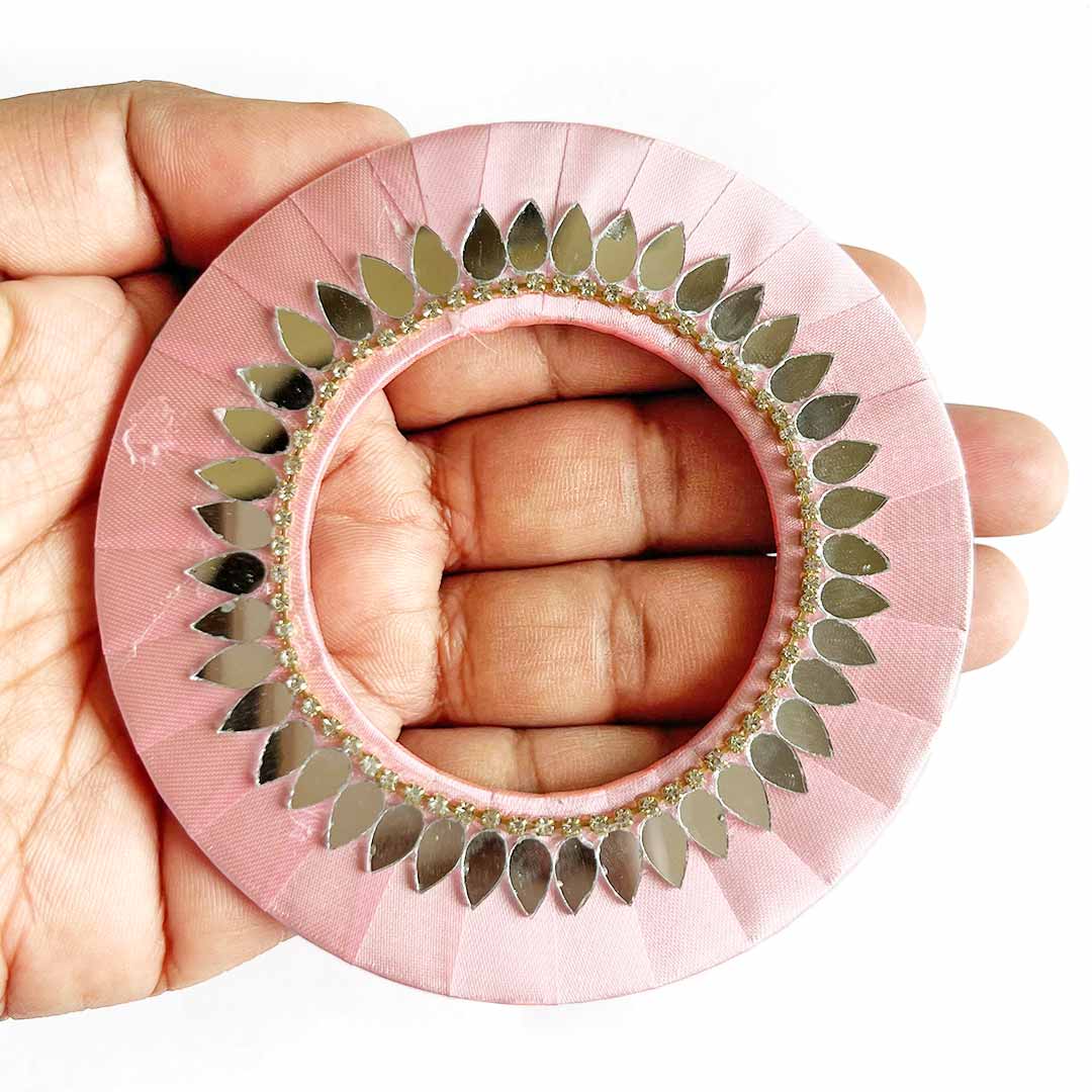 Drop Shape Mirror Ring Plate – Pack of 10 | Perfect for Wedding & Festive Decoration, DIY Art & Crafts