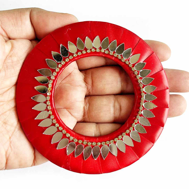 Drop Shape Mirror Ring Plate – Pack of 10 | Perfect for Wedding & Festive Decoration, DIY Art & Crafts