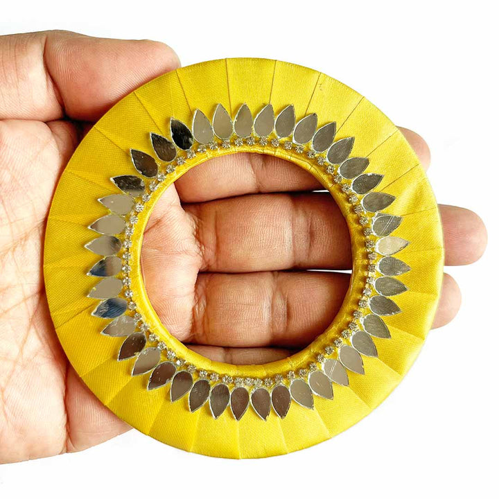 Drop Shape Mirror Ring Plate – Pack of 10 | Perfect for Wedding & Festive Decoration, DIY Art & Crafts
