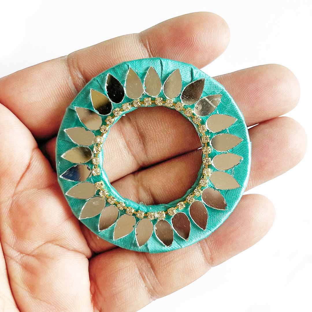 2 Inch Drop Shape Mirror Ring Plate – Pack of 10 | Perfect for Wedding & Festive Decoration, DIY Art & Crafts