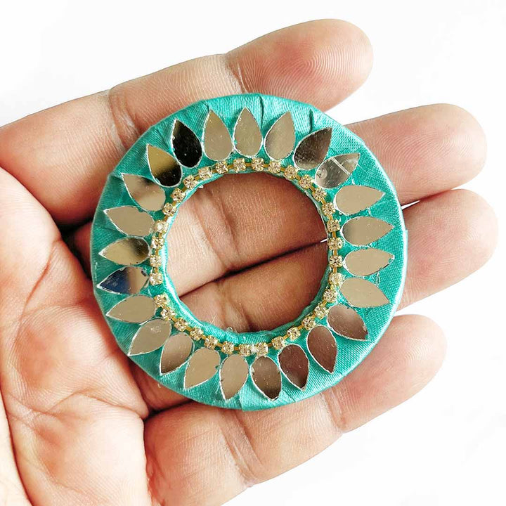 2 Inch Drop Shape Mirror Ring Plate – Pack of 10 | Perfect for Wedding & Festive Decoration, DIY Art & Crafts