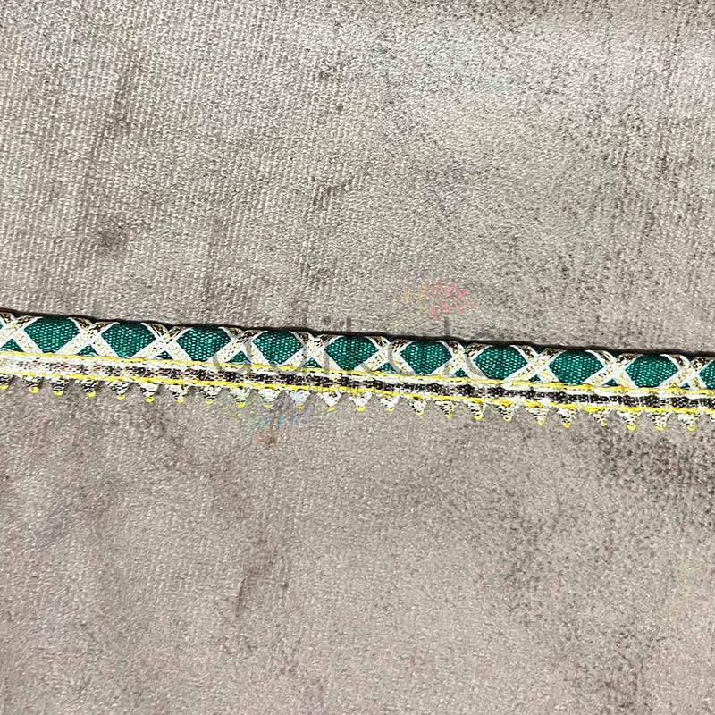 Dark Green Color Rajasthani Gota Border (9 Meter)