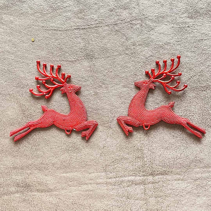 Multicolor Deer Christmas Decor Pack Of 6