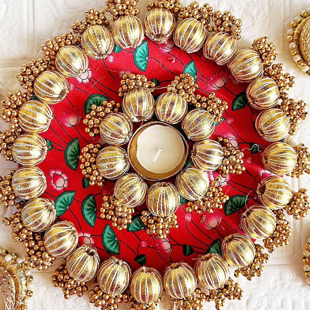 Rangoli Tea-light Holder Design 7 For Diwali, Home Decoration & Festive