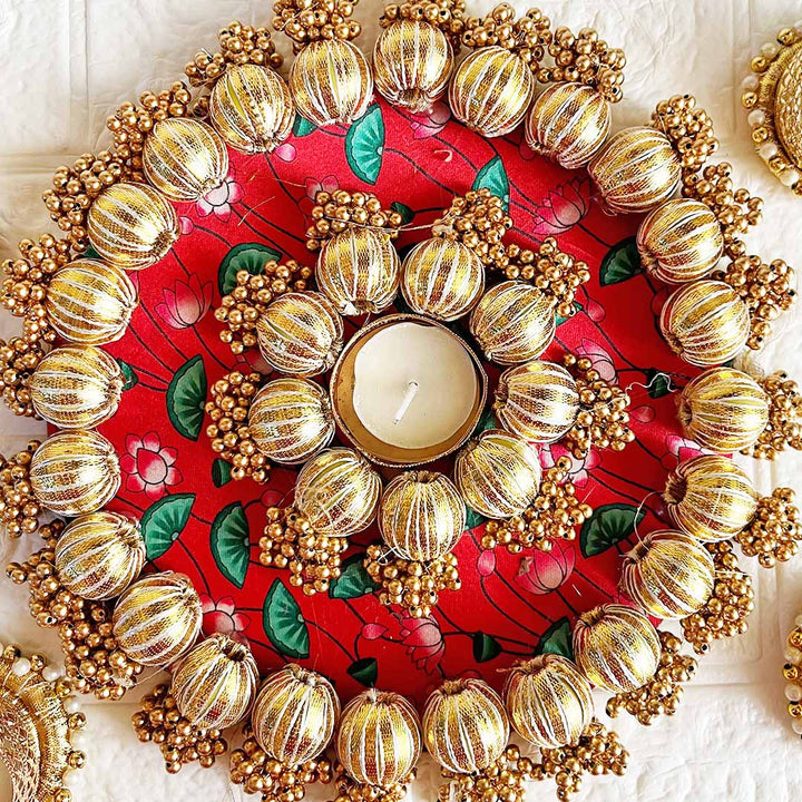 Rangoli Tea-light Holder Design 7 For Diwali, Home Decoration & Festive