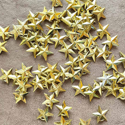 1 Inches Golden Color 3d Stars Pack Of 20