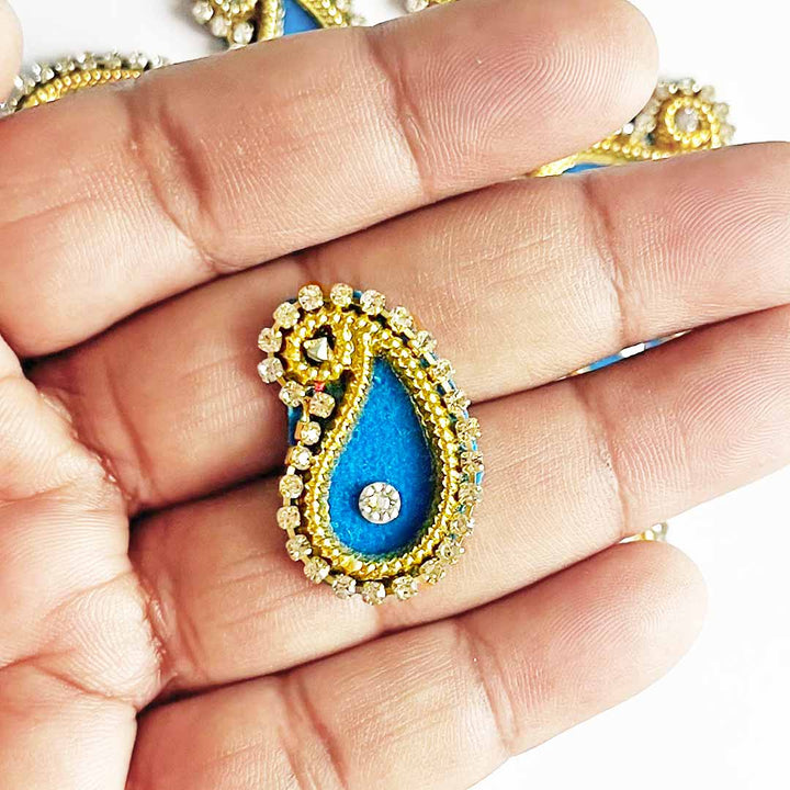 Paisley Patch Booti Pack Of 25 or Goddess & Laddu Gopal Dress Creation, Art & Craft DIY, Clothes, Blouse, Embroidery Work Set