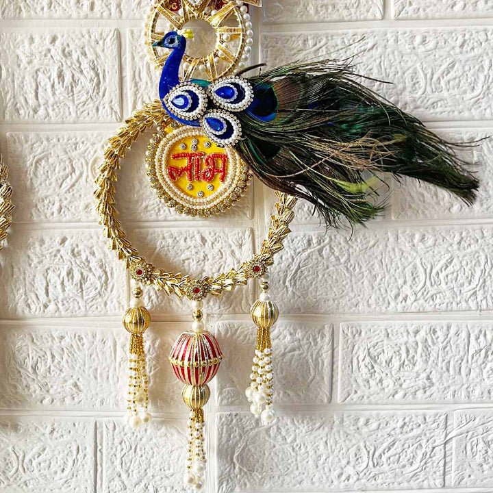 Peacock Pichwai Lotus Hanging – Pack Of Pair | Traditional Wall Décor for Home entrance