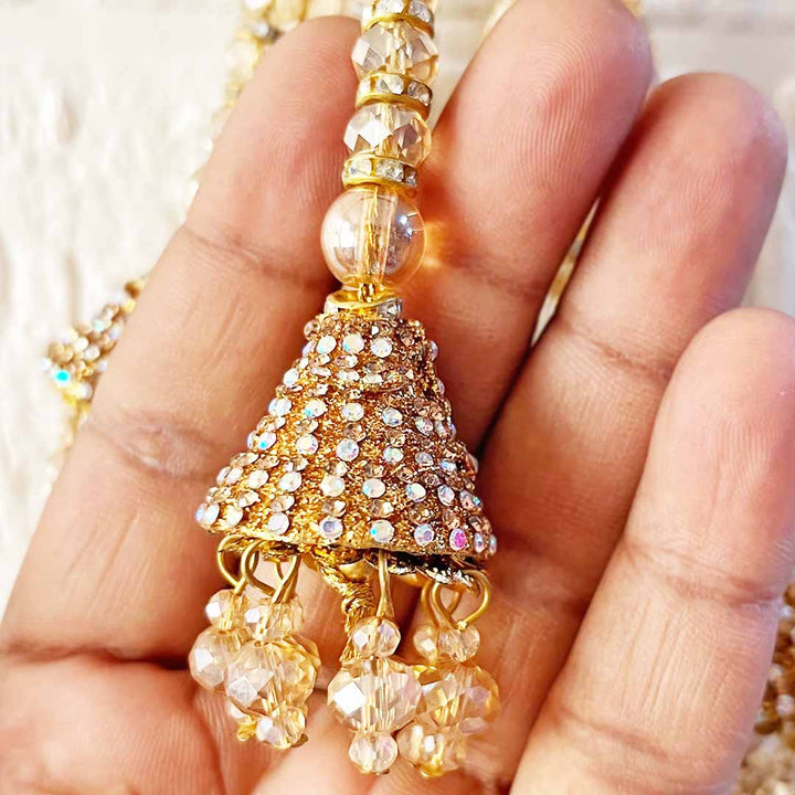 Golden Cone Latkan Tassel Pack of 2 for Saree Pallu, Blouse, Suits, Dupatta, Lehenga