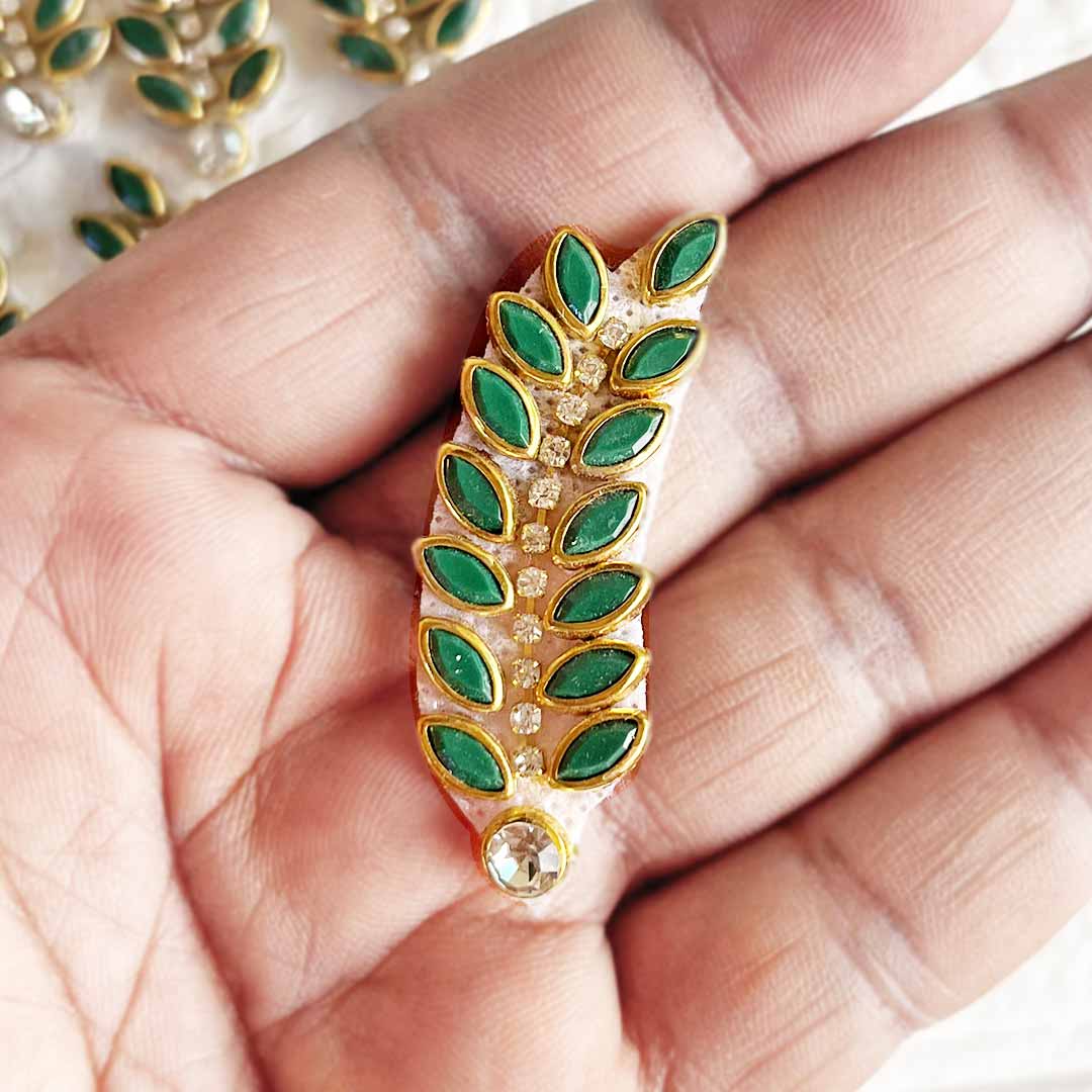 Rhinestones long Patch Pack Of 10 For Bandhanwar Decorations, Gifts, DIY Art & Crafts