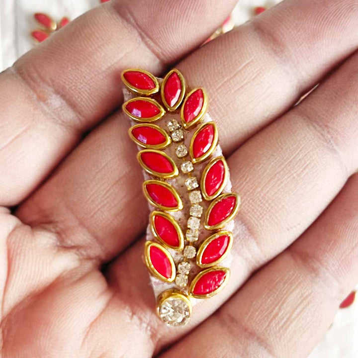 Rhinestones long Patch Pack Of 10 For Bandhanwar Decorations, Gifts, DIY Art & Crafts