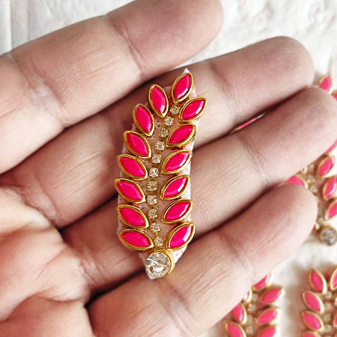 Rhinestones long Patch Pack Of 10 For Bandhanwar Decorations, Gifts, DIY Art & Crafts