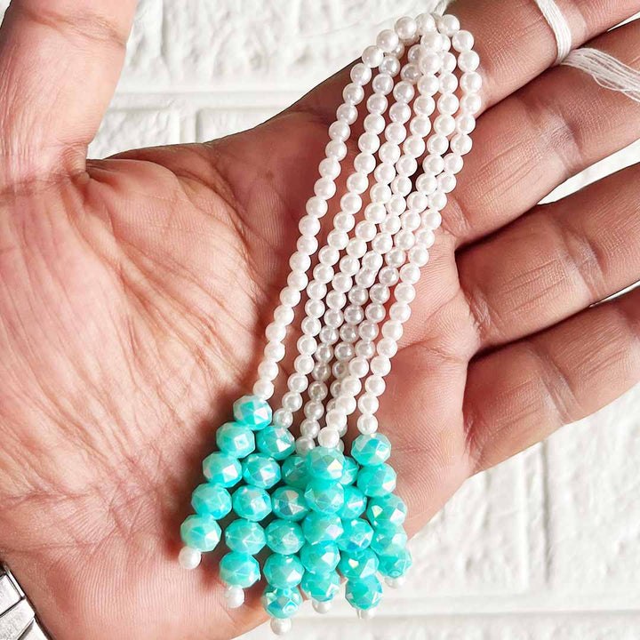 Round Cut & Small Beads Tassel Pack Of 10 For Diy art & Craft Decorations