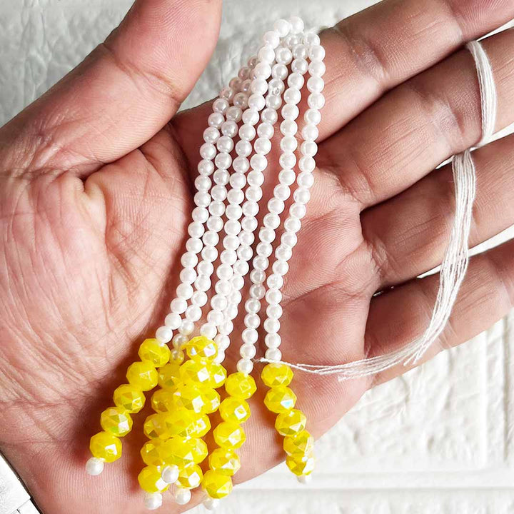 Round Cut & Small Beads Tassel Pack Of 10 For Diy art & Craft Decorations