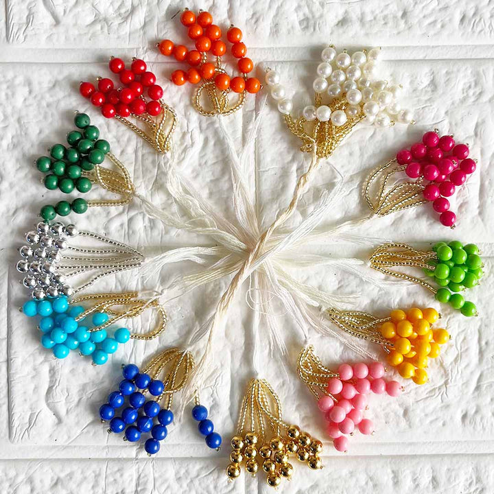 Beads with Cutdana Tassel Pack Of 20 for For Diy art & Craft Decorations