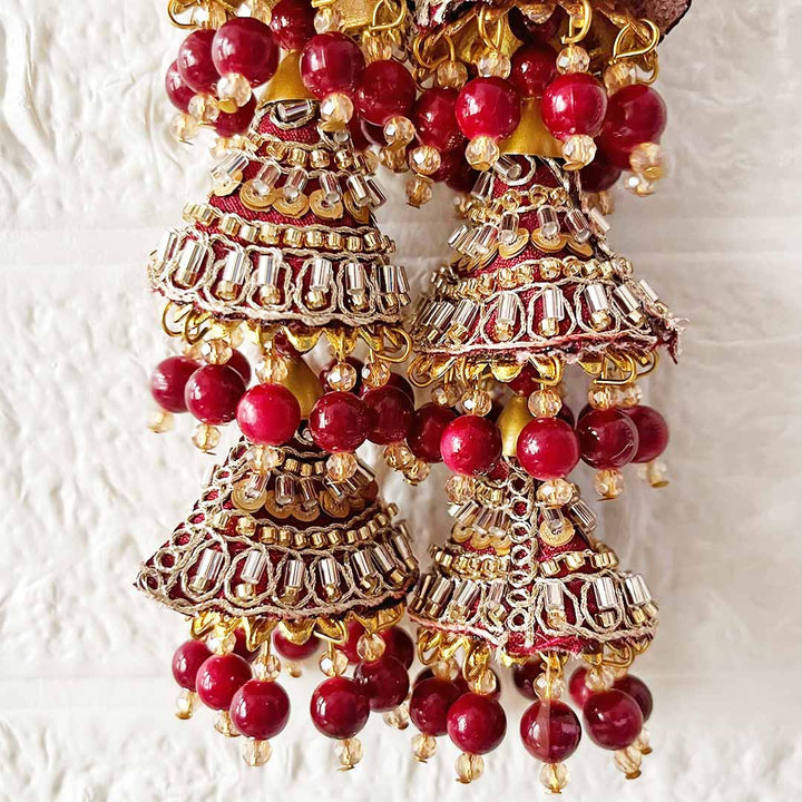 Handmade 3 layer Latkan Tassel Set of 2 for Saree Pallu, Blouse, Suits, Dupatta, Lehenga