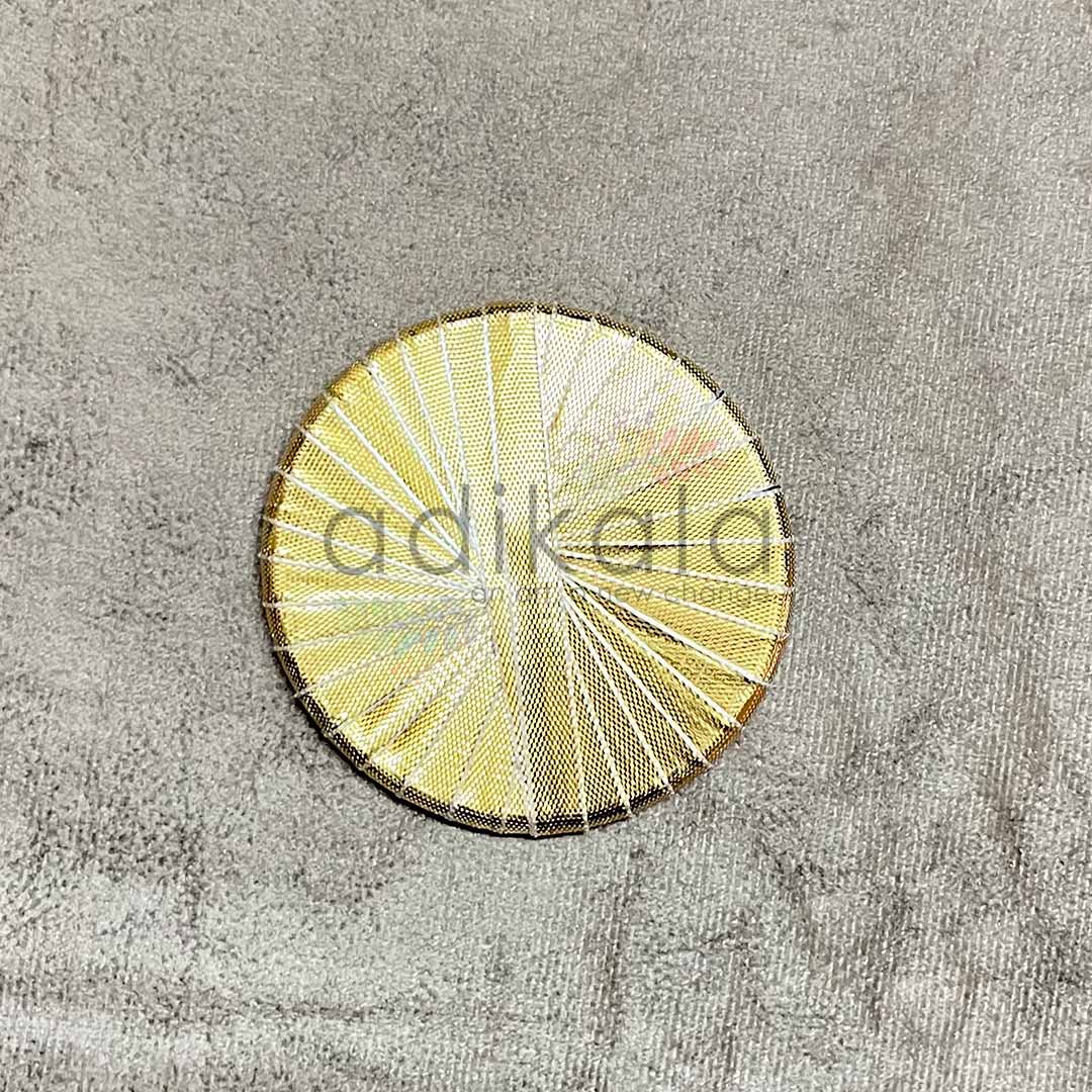 Big Size Golden Gota Plate Pack Of 10