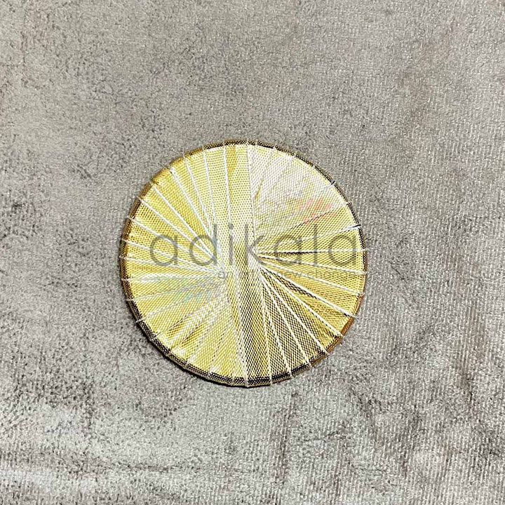 Big Size Golden Gota Plate Pack Of 10