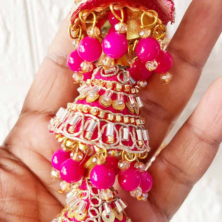 Handmade 3 layer Latkan Tassel Set of 2 for Saree Pallu, Blouse, Suits, Dupatta, Lehenga