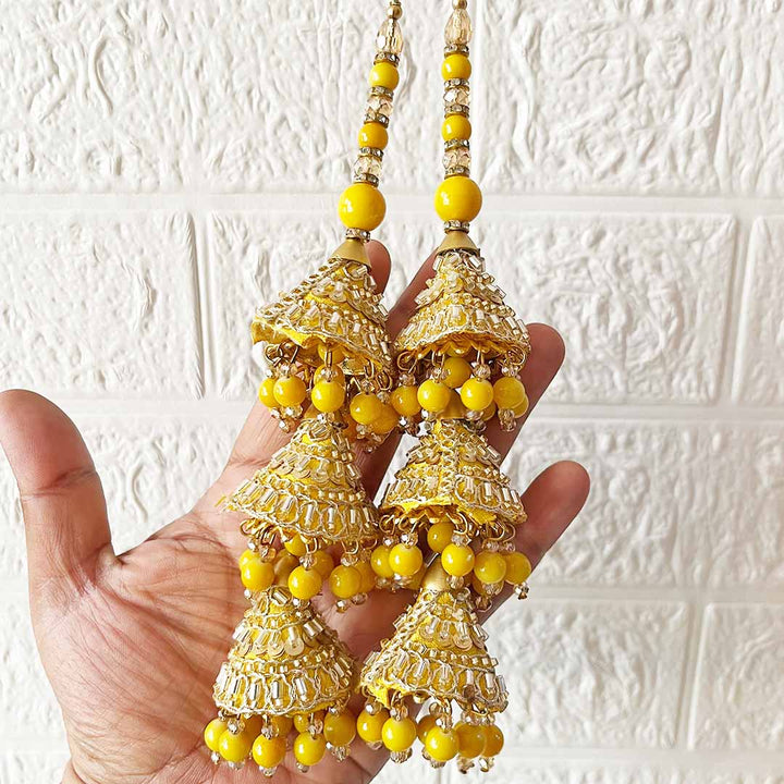 Handmade 3 layer Latkan Tassel Set of 2 for Saree Pallu, Blouse, Suits, Dupatta, Lehenga