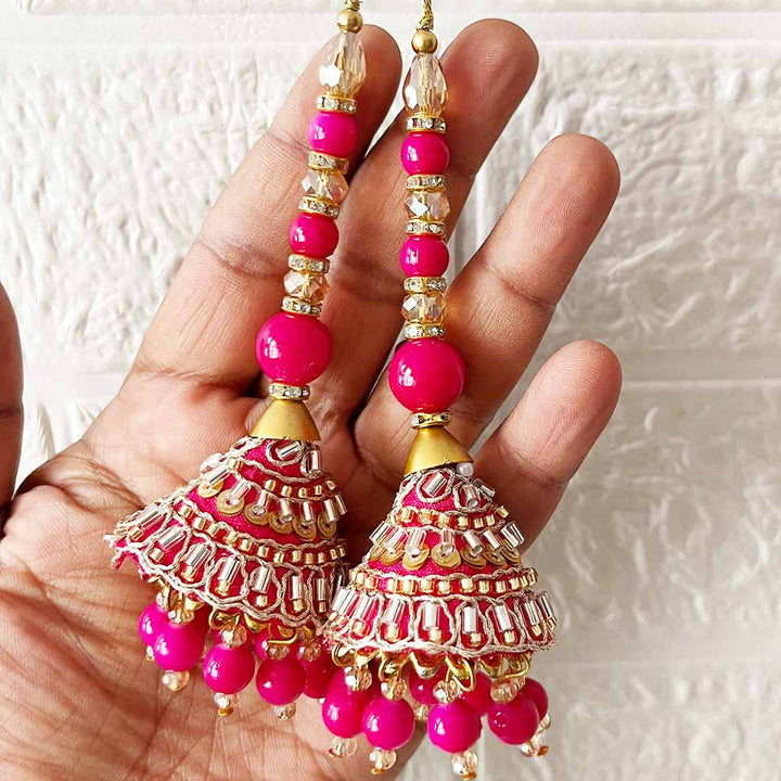 Handmade cone nalki Latkan Tassel Set of 2 for Saree Pallu, Blouse, Suits, Dupatta, Lehenga