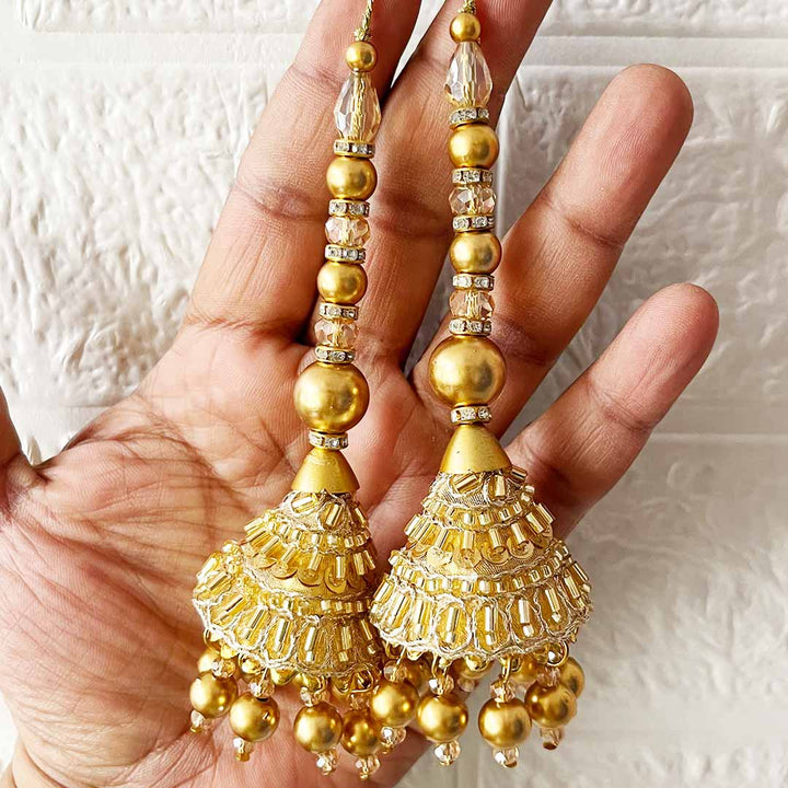 Handmade cone nalki Latkan Tassel Set of 2 for Saree Pallu, Blouse, Suits, Dupatta, Lehenga
