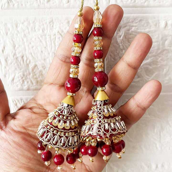 Handmade cone nalki Latkan Tassel Set of 2 for Saree Pallu, Blouse, Suits, Dupatta, Lehenga