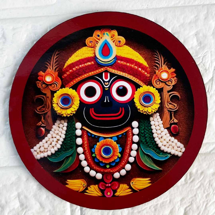 Lord Jagannath Face Cutout Pack of 10 For Wall Hanging Decoration | Diwali Decoration | Temple, Main Door Entrance