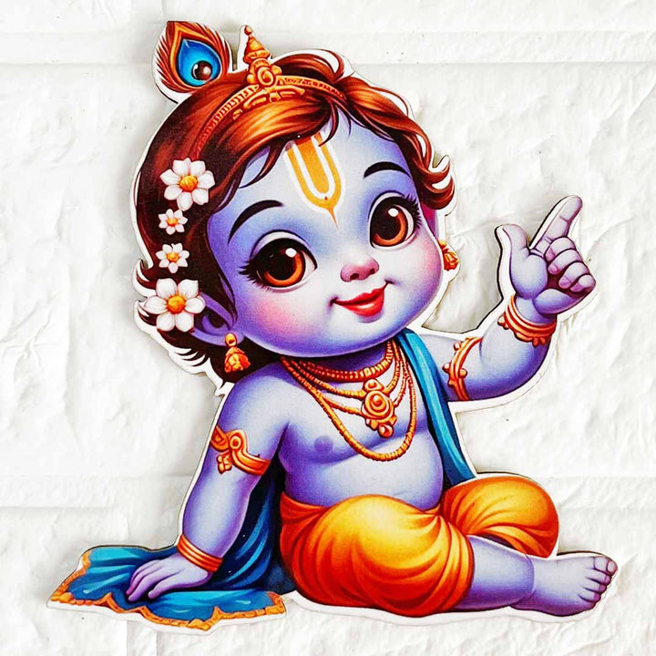 Kanha ji Cutout Pack of 10 For Wall Hanging Decoration | Diwali Decoration | Temple, Main Door Entrance