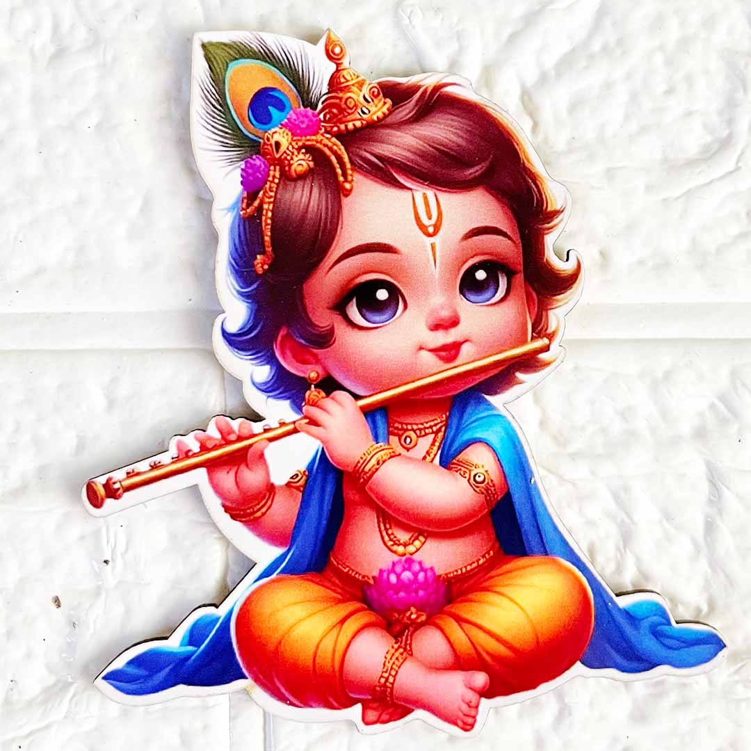 Kanha ji D4 Cutout Pack of 10 For Wall Hanging Decoration | Diwali Decoration | Temple, Main Door Entrance